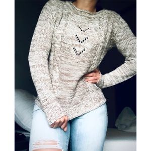Knit Crochet Pull over Sweater